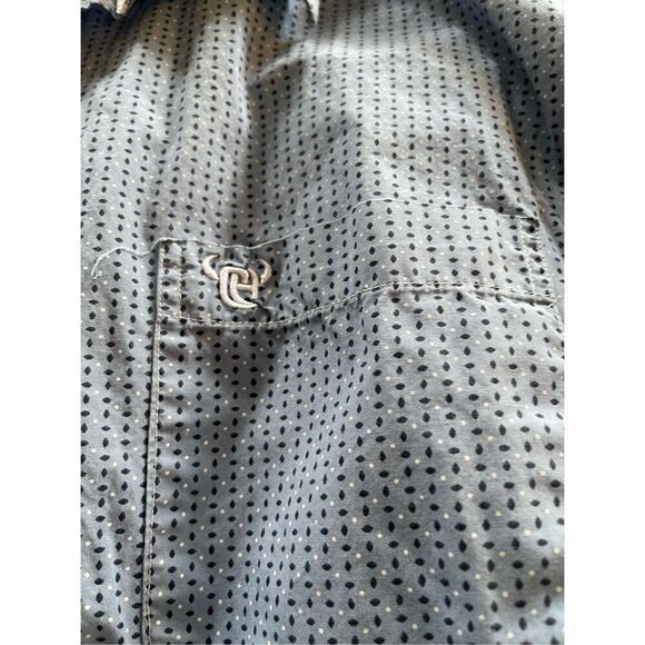 Cowboy Hardware Mens Blue 100% Cotton Short Sleeve Button Up Shirt Size Large - Picture 3 of 12
